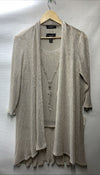 R&M Richards Womens 3 Piece Set Pants Open-Front Blazer Size 12 Champagne 445786