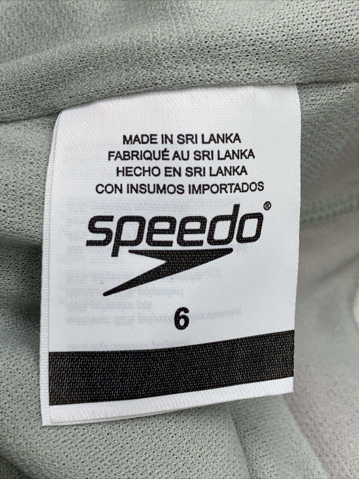 Speedo Women’s Swimsuit One Piece Adjustable Square Neck Moderate Cut Size 6