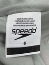 Speedo Women’s Swimsuit One Piece Adjustable Square Neck Moderate Cut Size 6