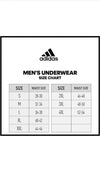 adidas Men's Performance Long Boxer Brief Underwear (3 Pack) Size Medium 32-34