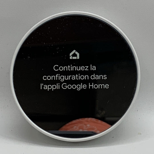 Google Nest Thermostat Smart Programmable Wi-Fi Thermostat Round for Home - Snow