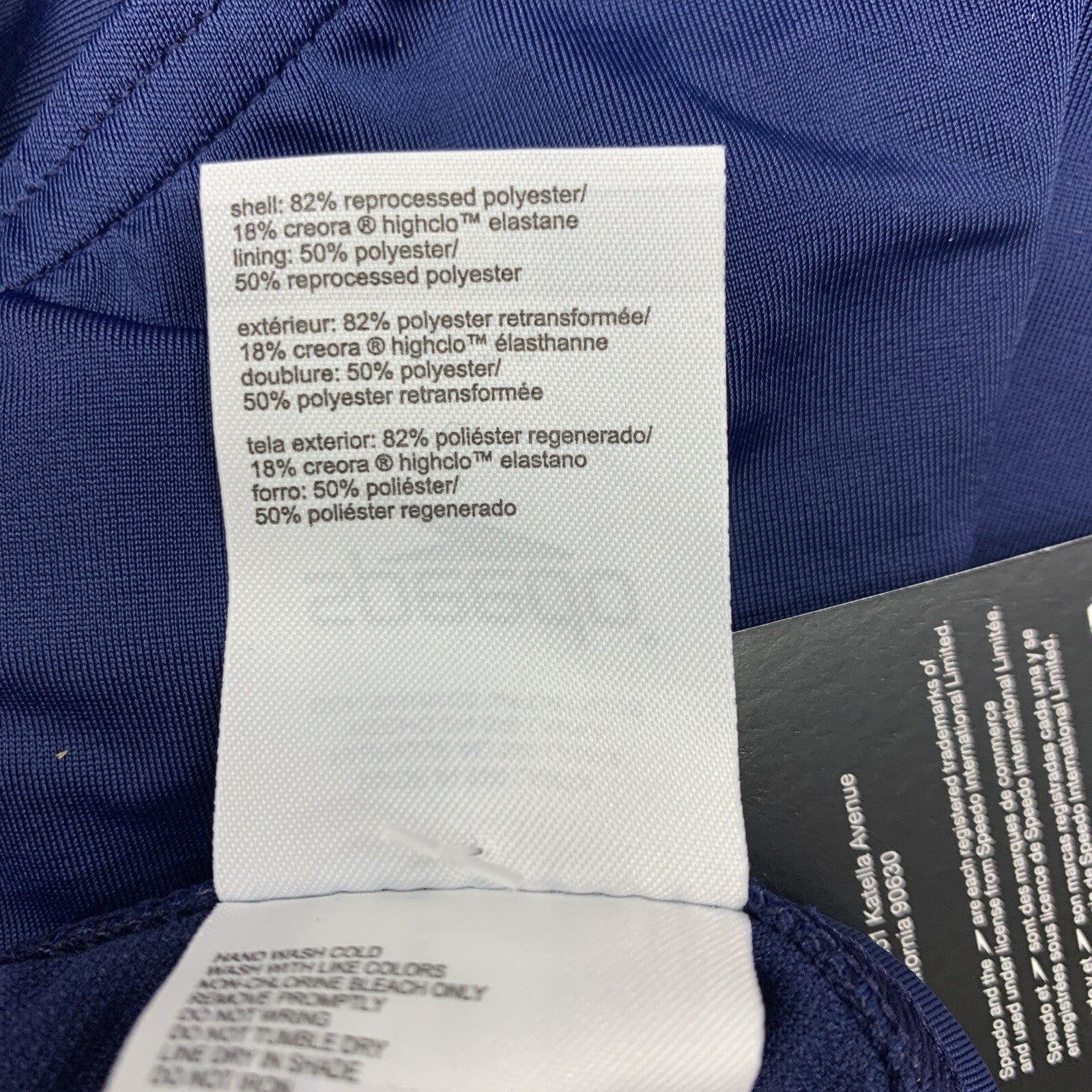 Speedo Pro LT Swimsuit Navy Blue Women's Size 10/36 One-Piece Racerback Bathing