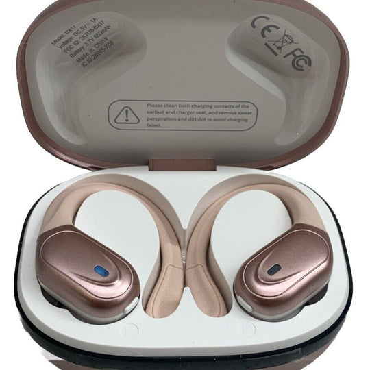 Wireless Sports Earbuds Bluetooth Headphones Rose Gold BX17 with Noise Reduction