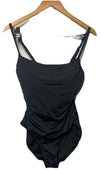 La Blanca Women's One Piece Swimsuit Island Goddess Shirred Side Bathing Size 14