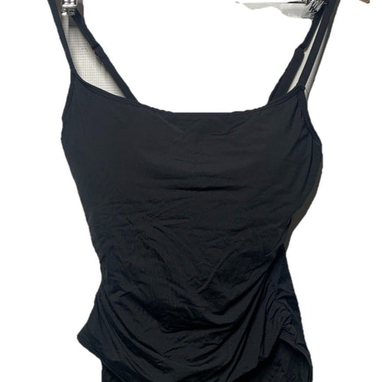 La Blanca Women's One Piece Swimsuit Island Goddess Shirred Side Bathing Size 14