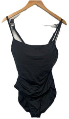La Blanca Women's One Piece Swimsuit Island Goddess Shirred Side Bathing Size 14