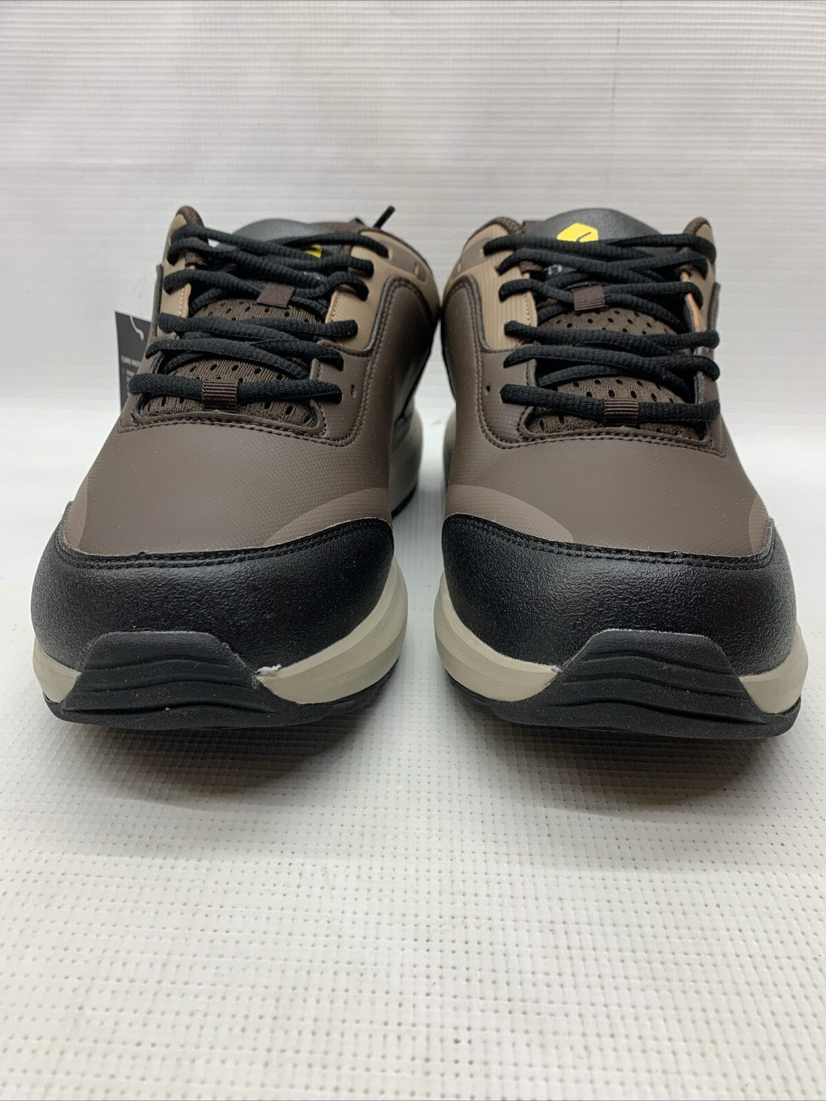 FitVille Mens Size 10.5EW Wide Hiking Outdoor Shoes Soft Toes Arch Support Brown