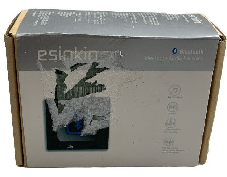 esinkin Bluetooth Audio Adapter Wireless for Music Streaming Sound System, Black