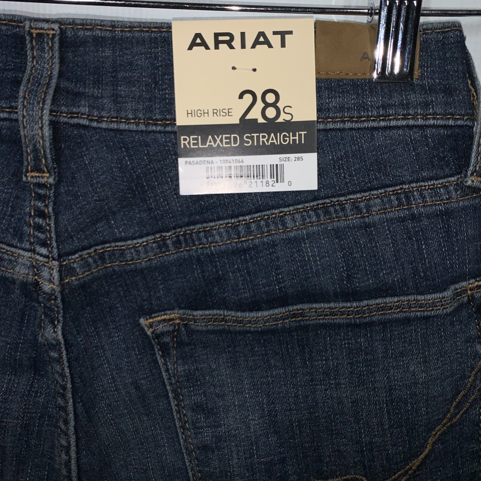 Ariat Pasadena High Rise Relaxed Straight Leg Fit Jeans Size 28s Long Pants