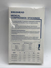 Ergohead Women's Socks Compression Thigh High Stockings Beige XL Open Toe 23-32