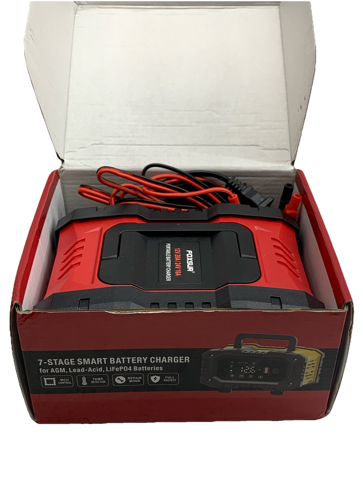 20A 12V/24V Car Battery Charger 7-Stage Automatic Trickle Charger Maintainer