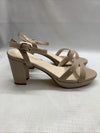 Touch Ups Women's Harmon Block Heeled Sandal Nude Size 9M Buckle Open Toe 4675M