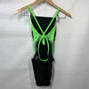 Speedo Womens Swimsuit One Piece Launch Cross Back Adult 30 Black/Green Swimwear