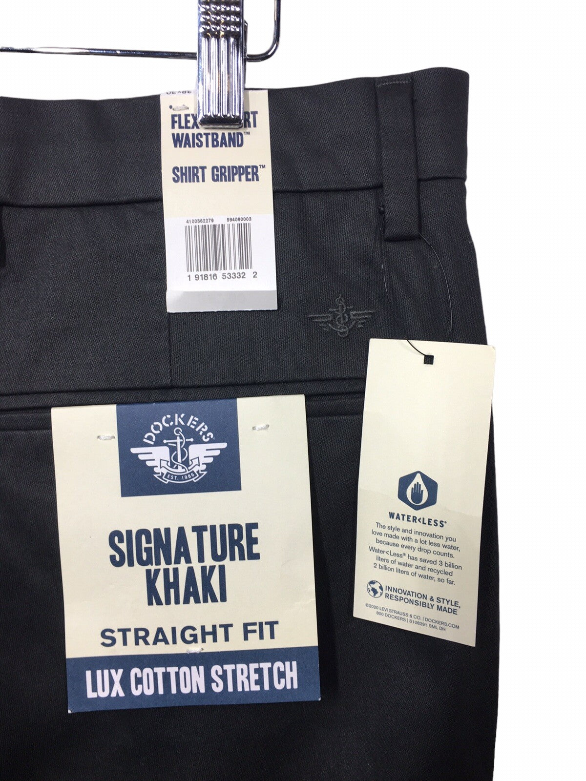 Dockers Men's Straight Fit Long Pants Signature Lux Cotton Stretch Size 38x30