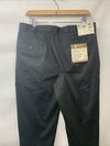 Haggar Mens Premium Khaki Classic Fit Flat Front Hidden Comfort-Black 34 X 32L