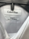 Calvin Klein Men Slim-Fit White Herringbone Non-Iron Dress Shirt Size 14.5 32/33