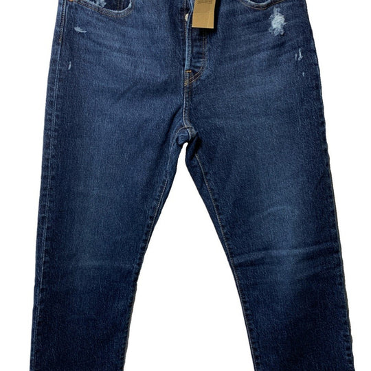 Levi's 501 Jeans Women's Cropped Straight Leg High Rise Distressed Size 28x26