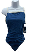 New Speedo Women Solid Flyback Training SwimSuit Size 12/38 Navy Blue Endurance+