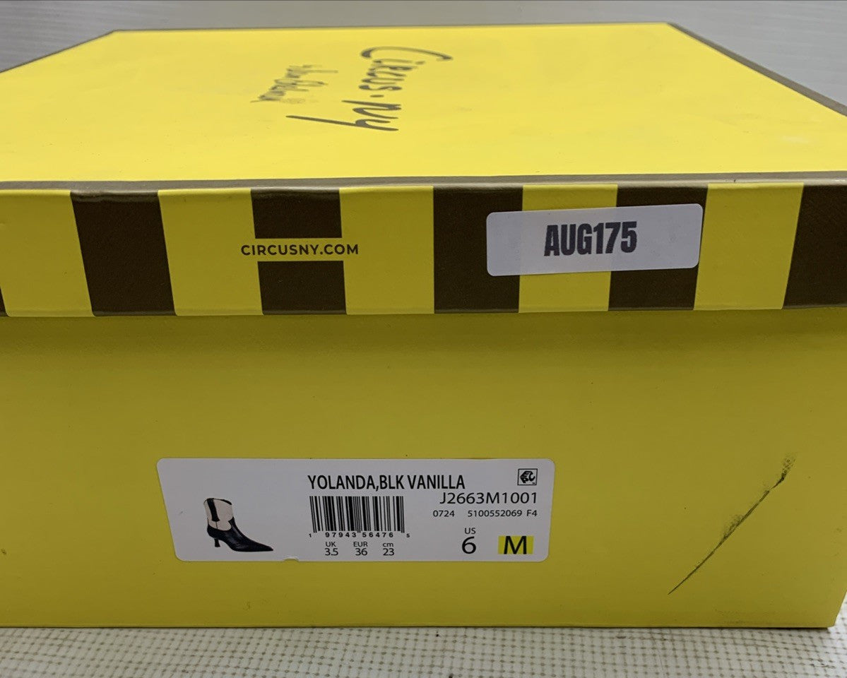 Circus NY by Sam Edelman Women's Yolanda Western Heel Boot Size 6 Black Vanilla