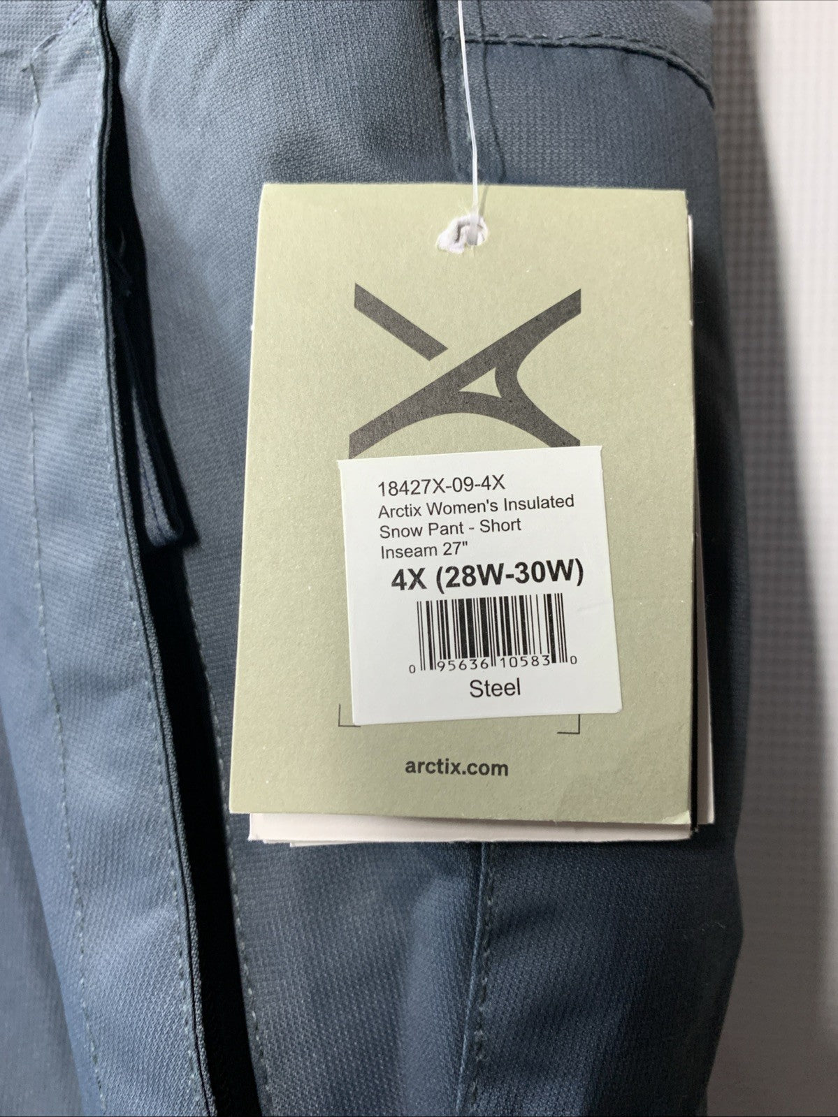 Arctix Women's Insulated Snow Pants Size 4X(28W-30W) Steel 18427X-09-4X w/Pocket