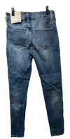 Kancan Women's Mid Rise Ankle Super Skinny Slim Blue Jeans Size 3/25 Long Pants