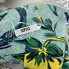 Nine West Women's Flutter Sleeve Swing Dress Size 10 Green Floral Round Neck