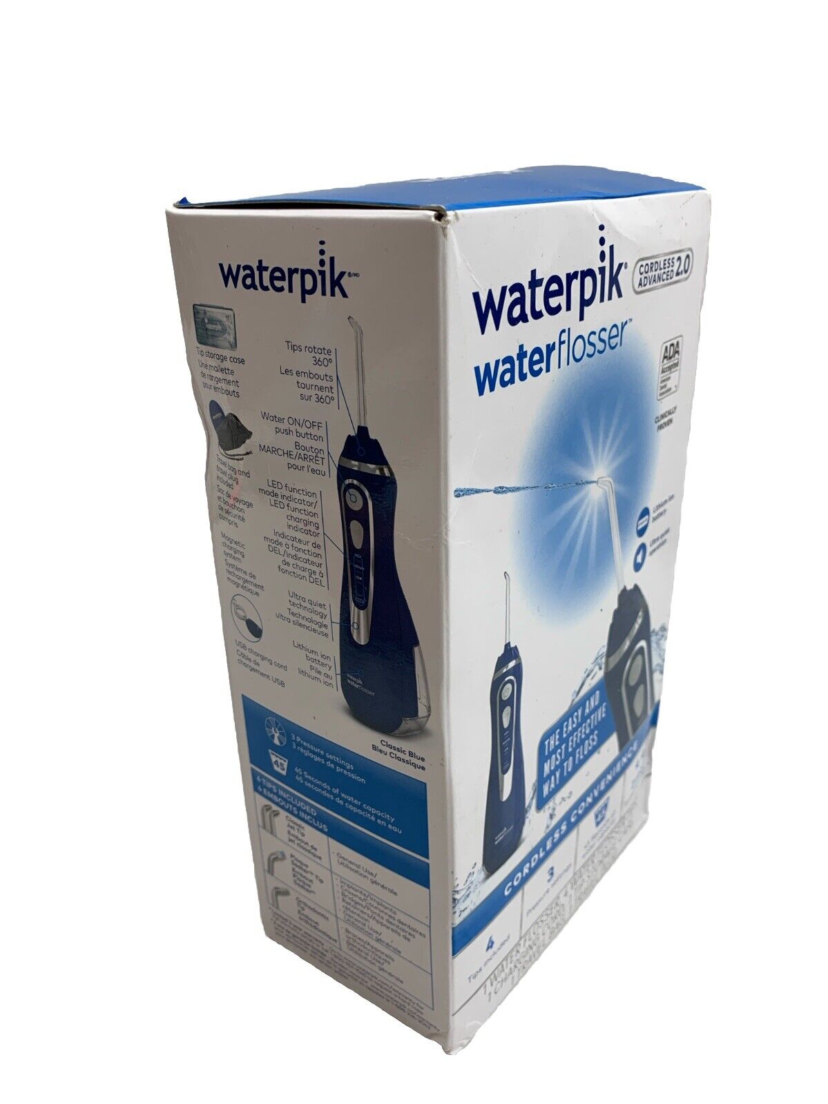 Waterpik Cordless Advanced 2.0 Water Flosser WP-583CD Ultra Quiet Lithium-ion