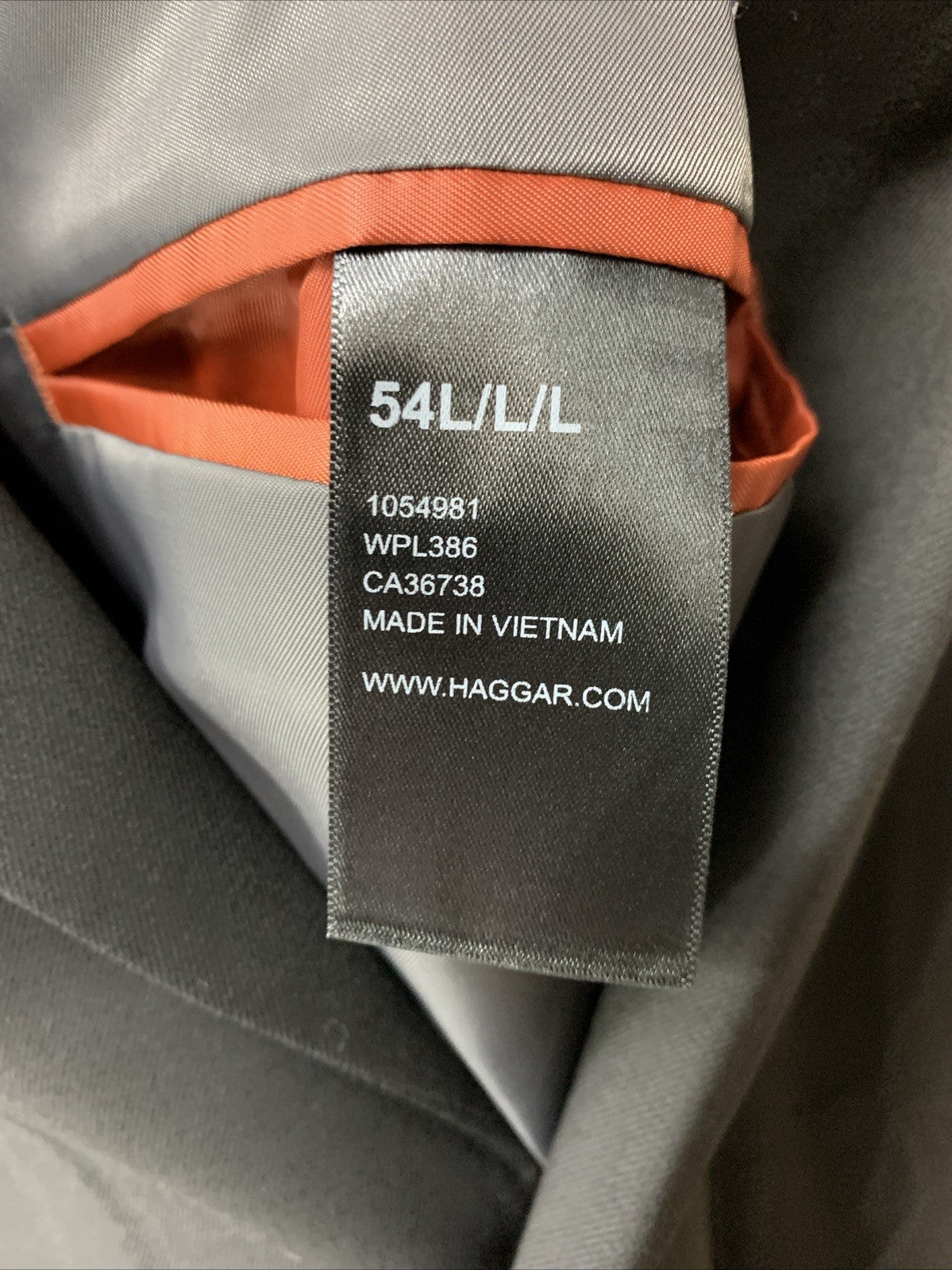 Haggar Men’s JMH Premium Stretch Jacket Size 54L Black Long Sleeve Tailored Fit