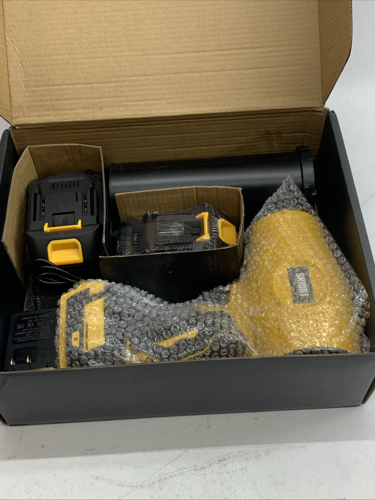 Leaf Blower Cordless with Battery and Charger 300,000 RPM Extended Nozzle Yellow