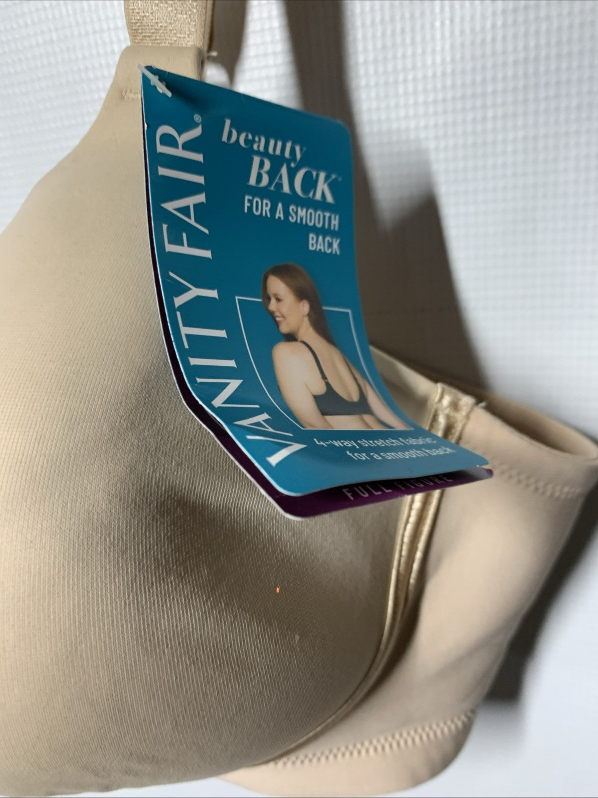 Vanity Fair Beauty Back Smoother Full Figure Wirefree Bra 71380 Size 44B Beige