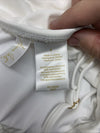 Anne Cole Women Shirred Solid One Piece Swimsuit White MYMO05701 Swimwear Size 6