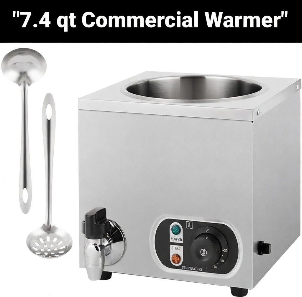 Nacho Cheese Warmer Dispenser 7.4Quart Hot Fudge Warmer Commercial Soup Warmer