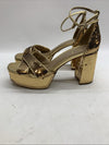 Sam Edelman Jullian2 Women's Platform Gold Sequins 8.5 M Open Toe Heel Sandal