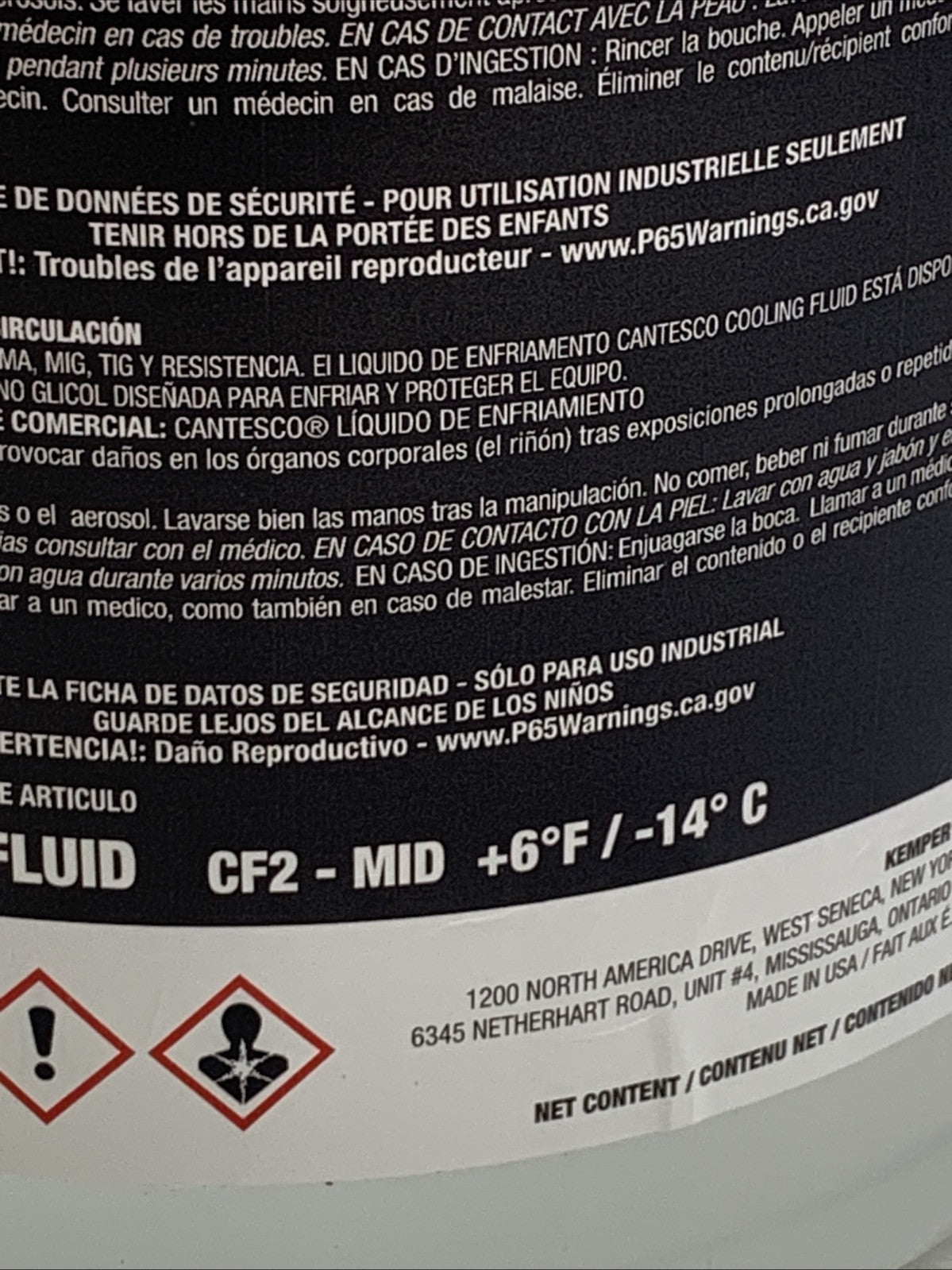 Cantesco CF2-1G Welding Cooling Fluid  Mid Temperature 6 Degrees F Gallon Sealed