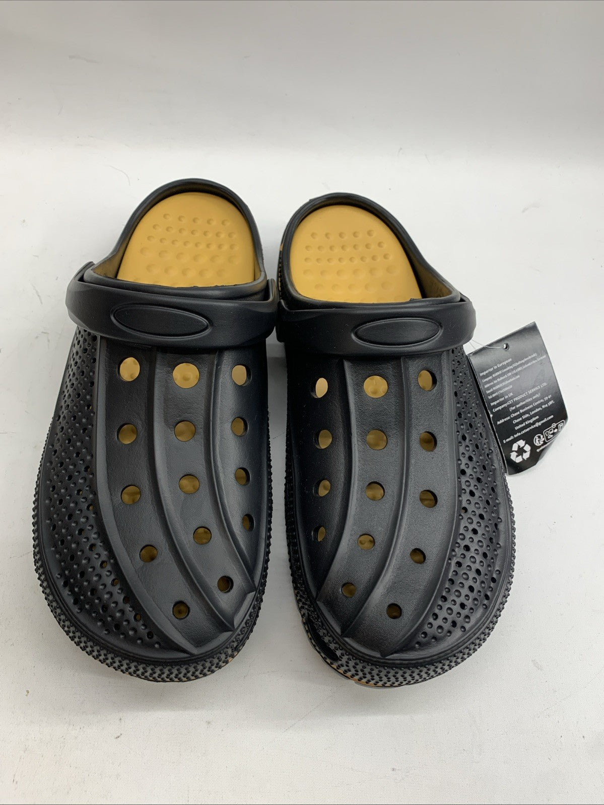Men's Arch Support Clogs Garden Shoes Slip-On Outdoor Beach Slippers Black 11.5