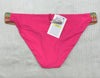 Becca Women's Pink Fiesta Avery Low Rise Bikini Bottom Swimwear Medium Underwear
