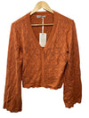 GRACE KARIN Cardigan Sweaters Women Lightweight Size Large Long Sleeve Orange