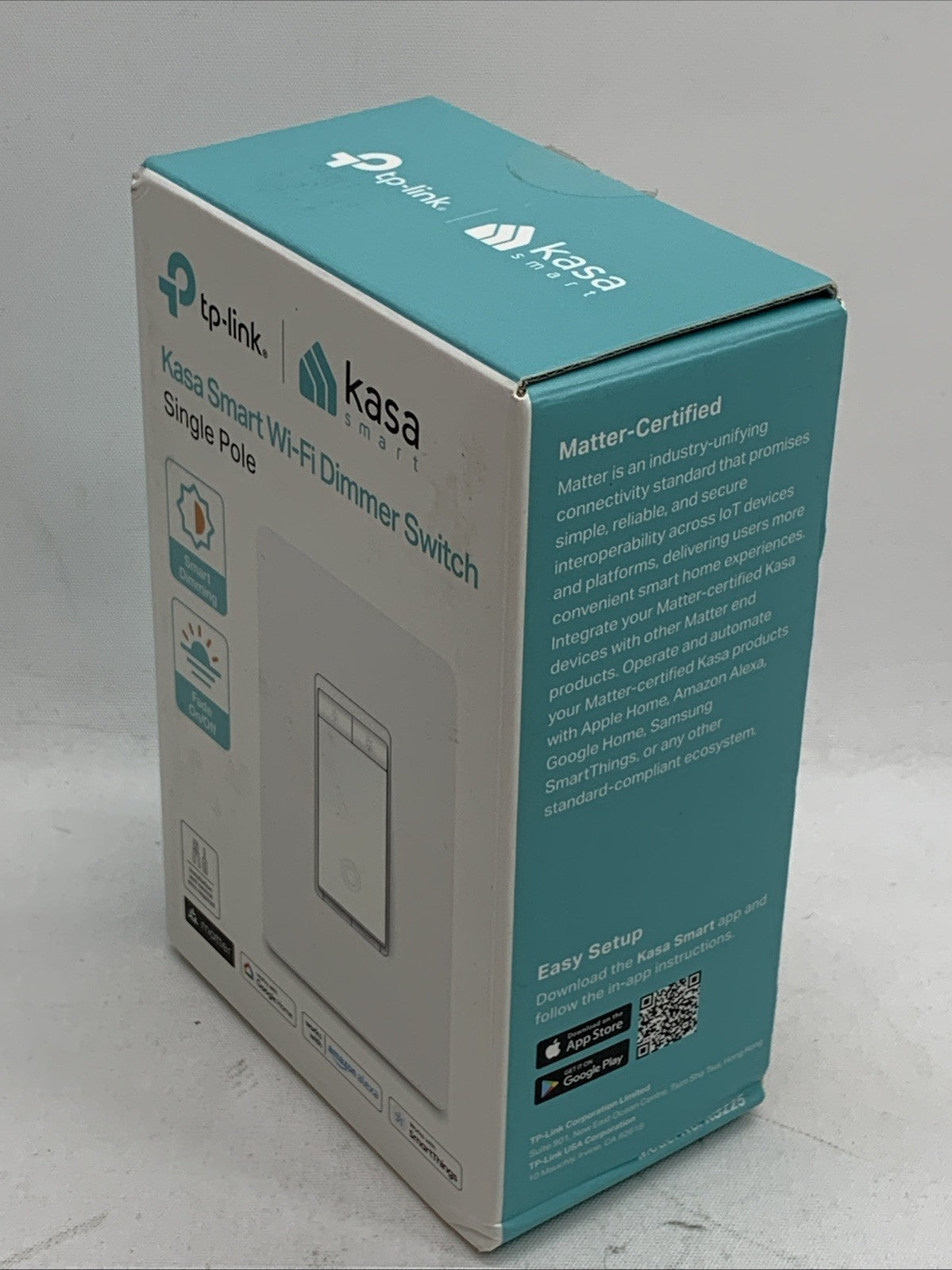 Kasa Smart Dimmer Switch KS225, Single Pole, Wi-fi 2.4GHz Wi-Fi Alexa & Google A