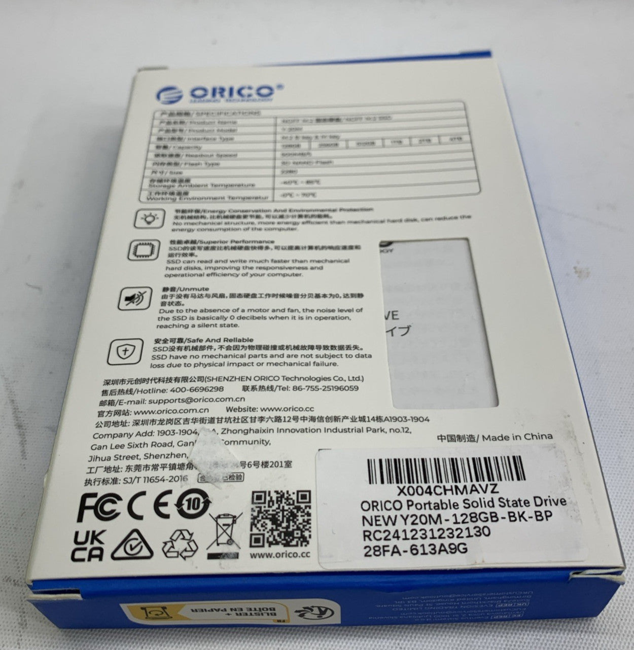 ORICO M.2 2280 SATA SSD, 128GB Internal M.2 SSD with B+M Key for Desktop/Laptop