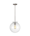 Sea Gull Lighting Kate 1 Light Sphere Pendant Nickel/Clear 6692101-962 60 Watt