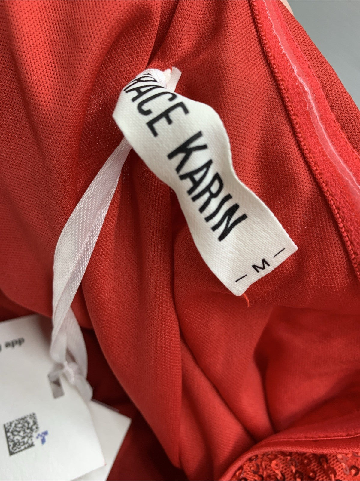 Grace Karin Womens Sequin One Shoulder Dress Party Cocktail Wedding Size M Red