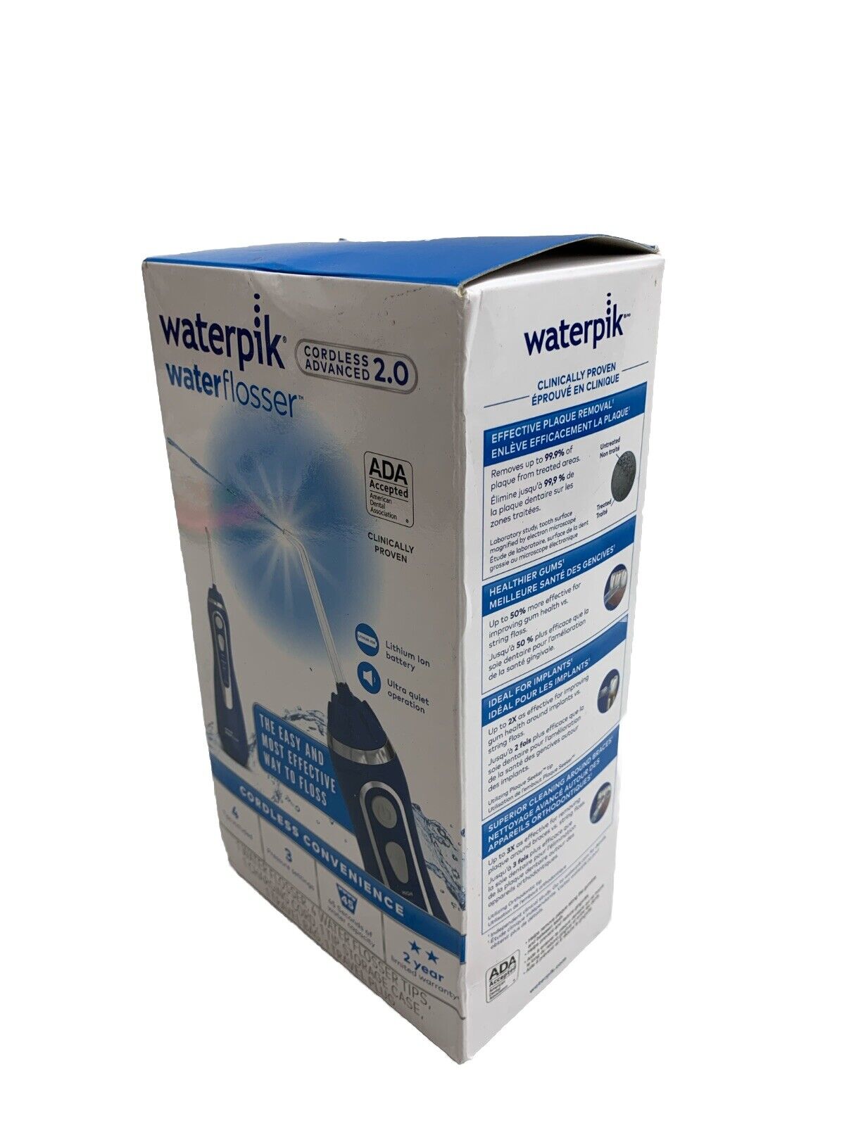 Waterpik Cordless Advanced 2.0 Water Flosser WP-583CD Ultra Quiet Lithium-ion