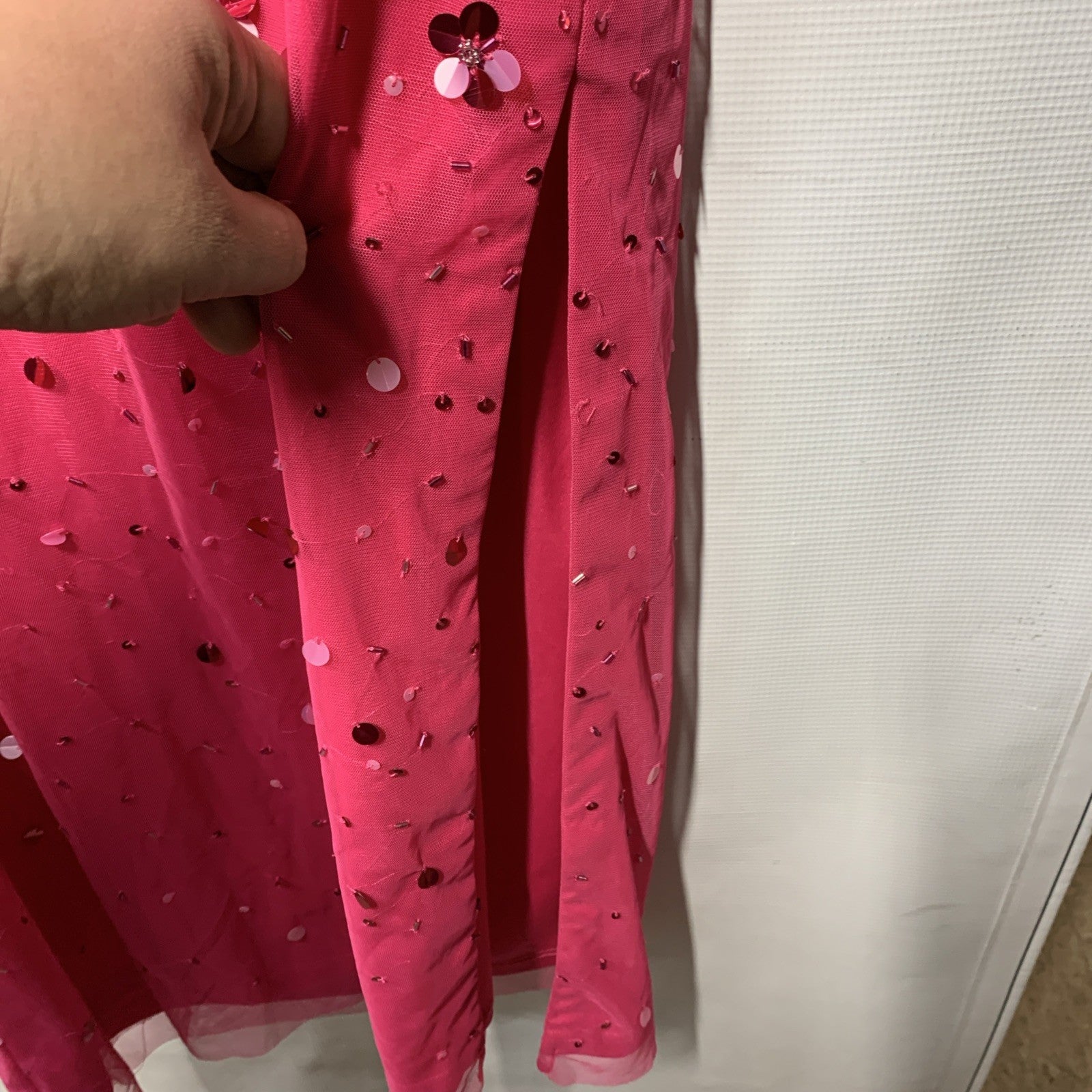 Adrianna Papell Women's Beaded Gown Cocktail Party Dress Sleeveless Size 14