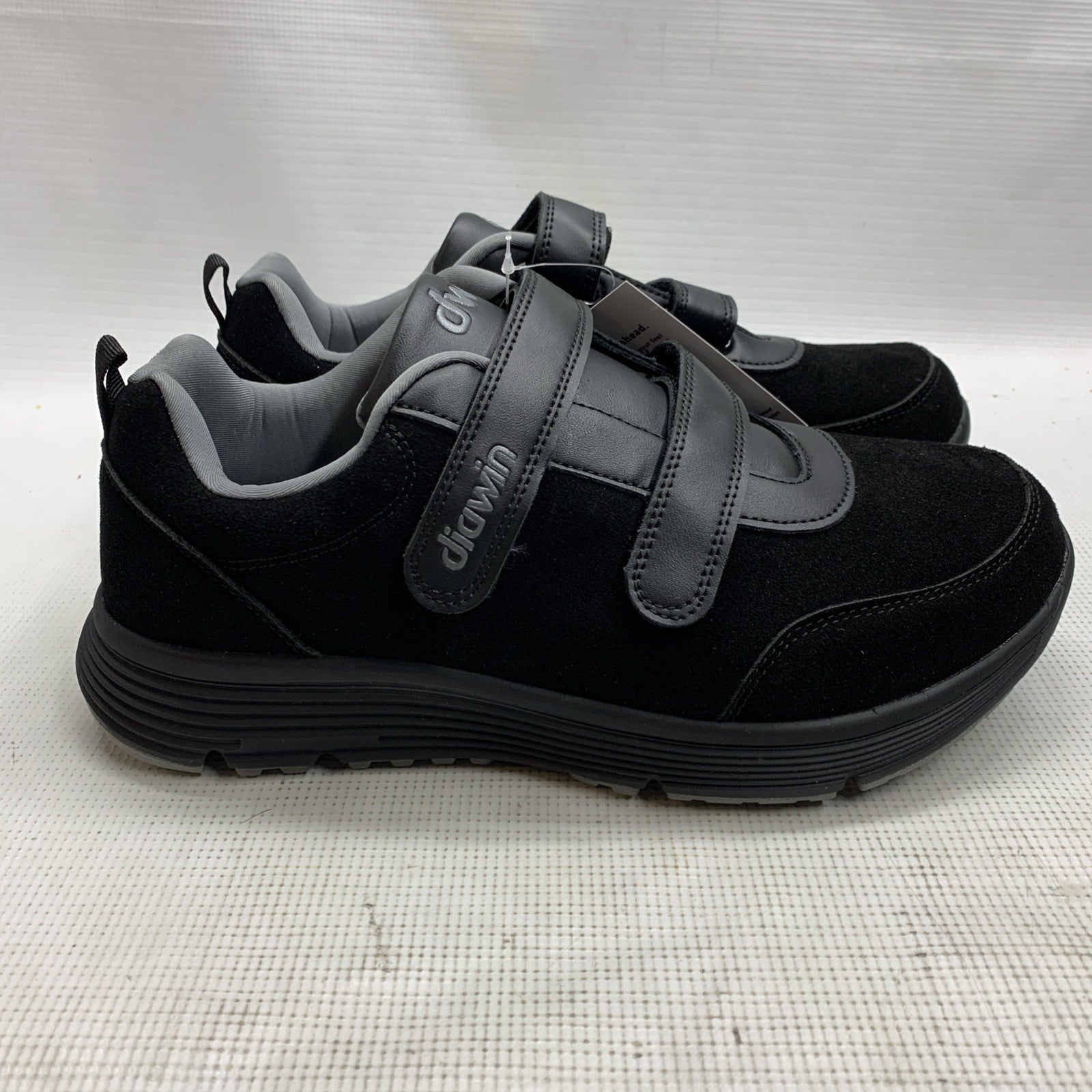 diawin Extra Wide Shoes Walking Running Black Sneaker TM36443 Size M 10 - W 11.5