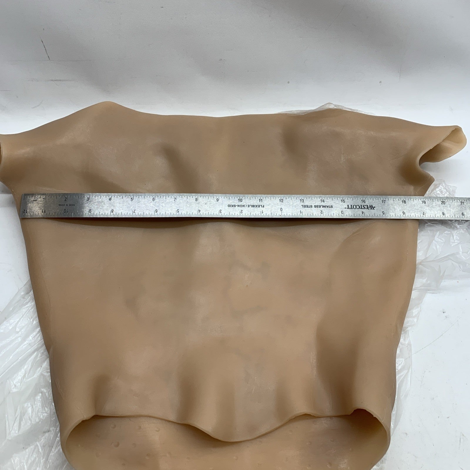 KnowU Breastplate Silicone Male Fake Chest Muscle Body Suit Cosplay Crossdress