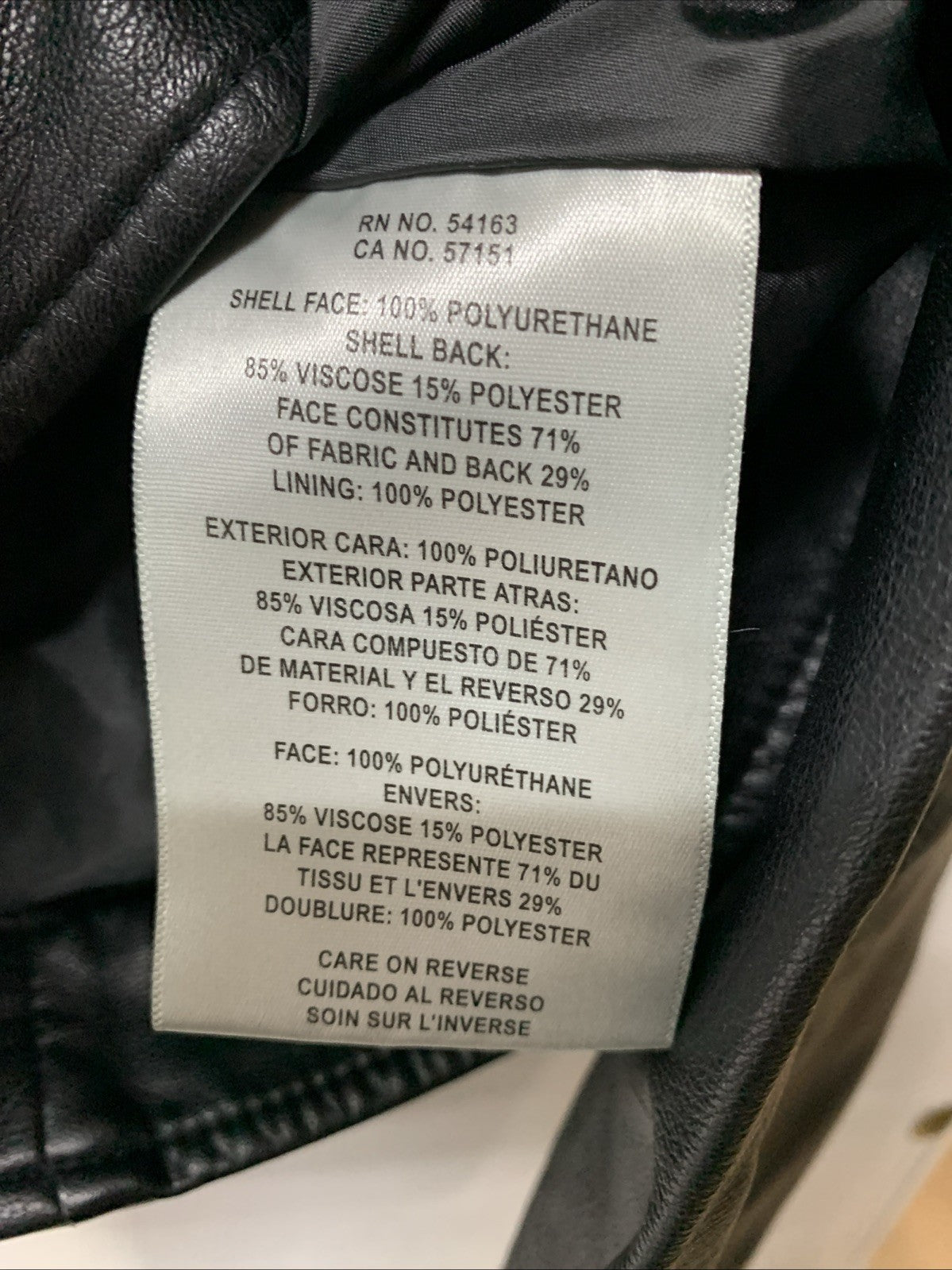 Levi's Women's Faux Leather Motocross Racer Jacket Standard Black Size 1X