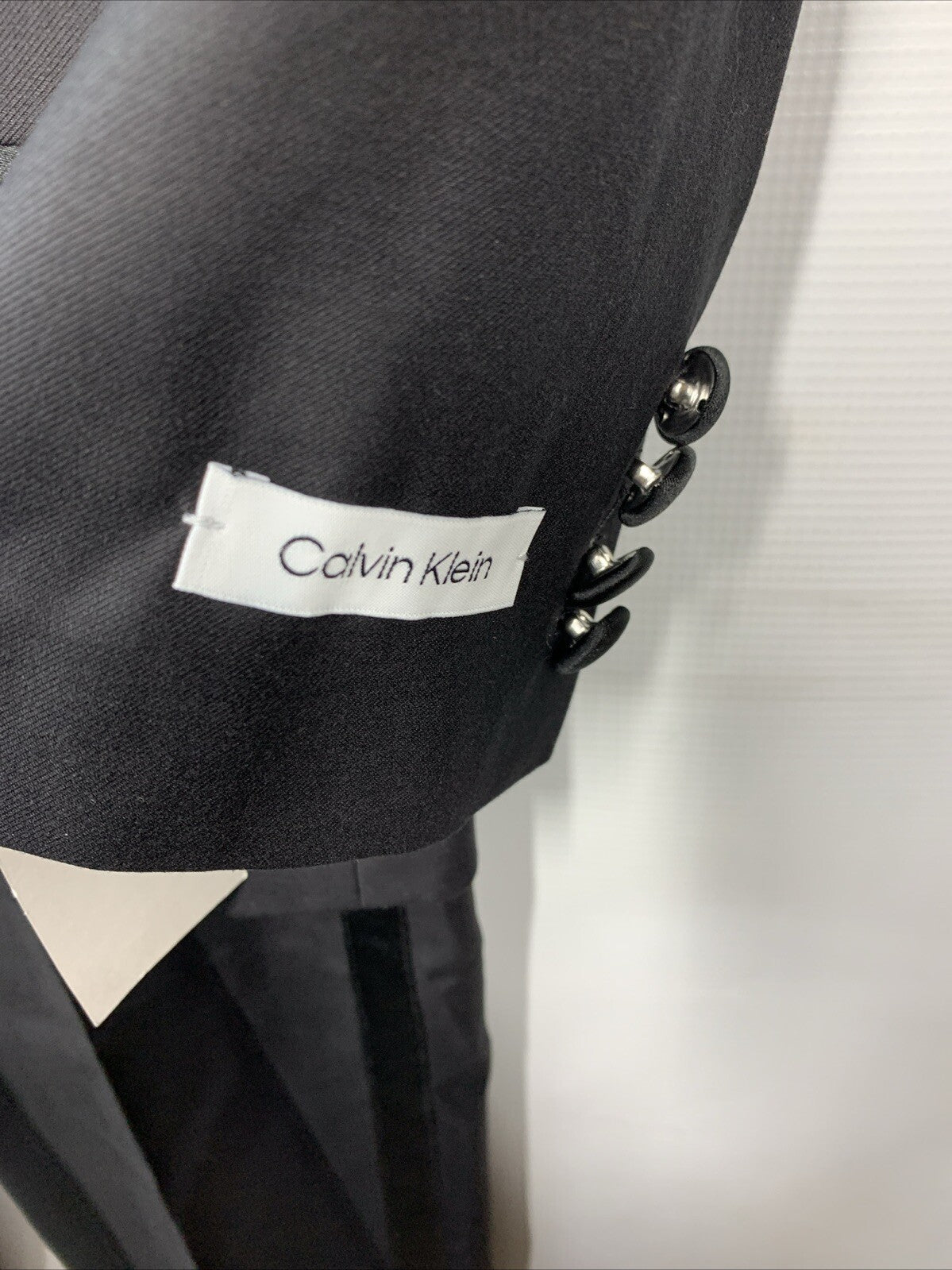 Calvin Klein Mens Regular Blazer and Pants Set Black Size 8 Long Sleeve CTFDE22F