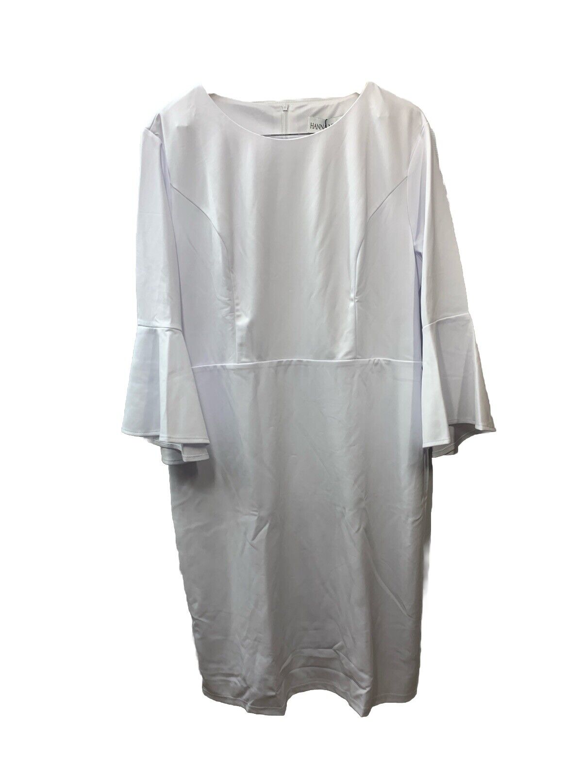 Hanna Nikole Church Dress Bell Sleeve Wrap Bodycon Pencil Midi Dress Size 2XL