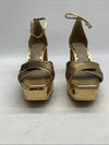 Sam Edelman Jullian2 Women's Platform Gold Sequins 8.5 M Open Toe Heel Sandal
