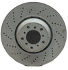 Disc Brake Rotor-Hi-carbon Alloy Geomet Coated Rotor Drilled Front Left DFC